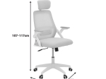 ΚΑΡΕΚΛΑ ΓΡΑΦΕΙΟΥ PEJA PAKOWORLD MESH ΥΦΑΣΜΑ ΜΑΥΡΟ 58X60X107-117ΕΚ