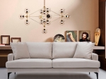 ΚΑΝΑΠΕΣ 2ΘΕΣΙΟΣ FORTUNE PAKOWORLD ΒΕΛΟΥΔΟ ΜΠΕΖ-ΜΑΥΡΟ 175X90X88ΕΚ