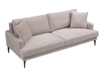 ΚΑΝΑΠΕΣ 2ΘΕΣΙΟΣ FORTUNE PAKOWORLD ΒΕΛΟΥΔΟ ΜΠΕΖ-ΜΑΥΡΟ 175X90X88ΕΚ