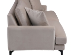 ΚΑΝΑΠΕΣ 2ΘΕΣΙΟΣ FORTUNE PAKOWORLD ΒΕΛΟΥΔΟ ΜΠΕΖ-ΜΑΥΡΟ 175X90X88ΕΚ