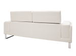ΚΑΝΑΠΕΣ SHEA PAKOWORLD 3ΘΕΣΙΟΣ PU IVORY-INOX 198X80X87ΕΚ