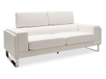 ΚΑΝΑΠΕΣ SHEA PAKOWORLD 3ΘΕΣΙΟΣ PU IVORY-INOX 198X80X87ΕΚ