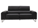 ΚΑΝΑΠΕΣ SHEA PAKOWORLD 3ΘΕΣΙΟΣ PU ΜΑΥΡΟ-INOX 198X80X87ΕΚ
