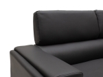 ΚΑΝΑΠΕΣ SHEA PAKOWORLD 3ΘΕΣΙΟΣ PU ΜΑΥΡΟ-INOX 198X80X87ΕΚ