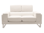 ΚΑΝΑΠΕΣ SHEA PAKOWORLD 2ΘΕΣΙΟΣ PU IVORY-INOX 158X80X87ΕΚ