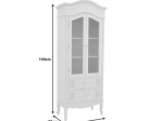 ΒΙΤΡΙΝΑ PAZLEN INART MDF ΣΕ ΛΕΥΚΗ ΑΝΤΙΚΕ ΑΠΟΧΡΩΣΗ 74.5X39X190ΕΚ