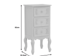 ΚΟΜΟΔΙΝΟ PAZLEN INART MDF ΣΕ ΛΕΥΚΗ ΑΝΤΙΚΕ ΑΠΟΧΡΩΣΗ 40X34.5X82ΕΚ