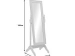 ΚΑΘΡΕΠΤΗΣ MALONE INART MDF ΣΕ ΛΕΥΚΗ ΑΝΤΙΚΕ ΑΠΟΧΡΩΣΗ 55X50X160ΕΚ