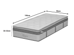 ΣΤΡΩΜΑ UTOPIA PAKOWORLD POCKET SPRING ΜΕ ΑΝΩΣΤΡΩΜΑ 30-32CM 90X190ΕΚ