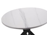 ΤΡΑΠΕΖΙ DAMMERO PAKOWORLD MDF ΣΕ CREAM ΑΠΟΧΡΩΣΗ ΜΕ ΠΟΔΙ ΜΑΥΡΟ ΜΕΤΑΛΛΟ Φ100X75ΕΚ