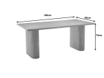 ΤΡΑΠΕΖΙ LOOZIR PAKOWORLD MDF ΣΕ ΛΕΥΚΗ ΟΨΗ ΤΡΑΒΕΡΤΙΝΑΣ 180X90X75ΕΚ