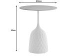 ΒΟΗΘΗΤΙΚΟ ΤΡΑΠΕΖΙ KOUSIEN INART ΛΕΥΚΟ SINTERED STONE Φ50X60ΕΚ