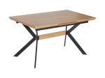 ΤΡΑΠΕΖΙ JESSAMY PAKOWORLD ΕΠΕΚΤΕΙΝΟΜΕΝΟ MDF 43MM ΣΕ ΦΥΣΙΚΗ ΑΠΟΧΡΩΣΗ ΚΑΙ ΠΟΔΙ ΜΕΤΑΛΛΙΚΟ ΜΑΥΡΟ 160/200X90X76ΕΚ
