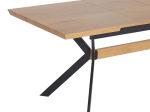 ΤΡΑΠΕΖΙ JESSAMY PAKOWORLD ΕΠΕΚΤΕΙΝΟΜΕΝΟ MDF 43MM ΣΕ ΦΥΣΙΚΗ ΑΠΟΧΡΩΣΗ ΚΑΙ ΠΟΔΙ ΜΕΤΑΛΛΙΚΟ ΜΑΥΡΟ 160/200X90X76ΕΚ