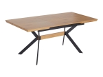 ΤΡΑΠΕΖΙ JESSAMY PAKOWORLD ΕΠΕΚΤΕΙΝΟΜΕΝΟ MDF 43MM ΣΕ ΦΥΣΙΚΗ ΑΠΟΧΡΩΣΗ ΚΑΙ ΠΟΔΙ ΜΕΤΑΛΛΙΚΟ ΜΑΥΡΟ 160/200X90X76ΕΚ