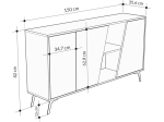 ΜΠΟΥΦΕΣ HANA PAKOWORLD ΦΥΣΙΚΟ-ΑΝΘΡΑΚΙ ANTIQUE 150X35.5X82ΕΚ