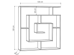 ΒΙΒΛΙΟΘΗΚΗ LABIRENT PAKOWORLD ΧΡΩΜΑ ΜΟΚΑ 125X22X129ΕΚ