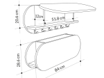 ΚΡΕΜΑΣΤΡΑ ΤΟΙΧΟΥ KROMA PAKOWORLD ΛΕΥΚΟ ΜΕΛΑΜΙΝΗΣ 84X15.5X28.5ΕΚ