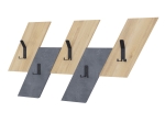 ΚΡΕΜΑΣΤΡΑ ΤΟΙΧΟΥ LIVY PAKOWORLD OAK-ΓΚΡΙ ΜΕΛΑΜΙΝΗΣ 75.2X1.8X45.3ΕΚ