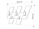 ΚΡΕΜΑΣΤΡΑ ΤΟΙΧΟΥ LIVY PAKOWORLD ΛΕΥΚΟ ΜΕΛΑΜΙΝΗΣ 75.2X1.8X45.3ΕΚ