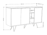 ΜΠΟΥΦΕΣ CLARA PAKOWORLD ΣΕ ΜΟΚΑ-ΑΝΘΡΑΚΙ ΑΠΟΧΡΩΣΗ 142X35,6X83ΕΚ