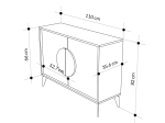 ΜΠΟΥΦΕΣ GORA PAKOWORLD ΣΕ ΜΟΚΑ - ΛΕΥΚΗ ΑΠΟΧΡΩΣΗ 110X35.6X82ΕΚ