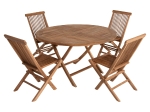 ΣΕΤ ΤΡΑΠΕΖΑΡΙΑΣ ΕΞΩΤ. ΧΩΡΟΥ 5ΤΜΧ KENDALL HM11956 ΜΑΣΙΦ ΞΥΛΟ TEAK ΦΥΣΙΚΟ