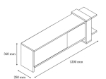 ΕΠΙΠΛΟ ΤΗΛΕΟΡΑΣΗΣ CAVE PAKOWORLD ΧΡΩΜΑ ΚΑΡΥΔΙ-ΛΕΥΚΟ 120X25X37ΕΚ