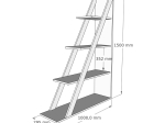 ΒΙΒΛΙΟΘΗΚΗ QUINA PAKOWORLD ΣΕ OAK ΑΠΟΧΡΩΣΗ 100X30X150ΕΚ