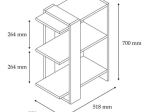 ΒΙΒΛΙΟΘΗΚΗ MAVERICK PAKOWORLD ΣΕ SONOMA-ΑΝΘΡΑΚΙ ΑΠΟΧΡΩΣΗ 51,8X25X70ΕΚ