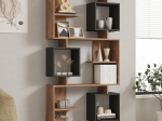 ΒΙΒΛΙΟΘΗΚΗ CUBIX PAKOWORLD ΣΕ SONOMA-ΑΝΘΡΑΚΙ ΑΠΟΧΡΩΣΗ 90X24,6X171,90ΕΚ