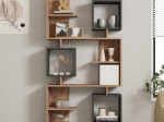 ΒΙΒΛΙΟΘΗΚΗ CUBIX PAKOWORLD ΣΕ SONOMA-ΑΝΘΡΑΚΙ ΑΠΟΧΡΩΣΗ 90X24,6X171,90ΕΚ