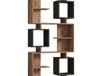 ΒΙΒΛΙΟΘΗΚΗ CUBIX PAKOWORLD ΣΕ SONOMA-ΑΝΘΡΑΚΙ ΑΠΟΧΡΩΣΗ 90X24,6X171,90ΕΚ