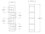 ΒΙΒΛΙΟΘΗΚΗ GRIDUR PAKOWORLD ΣΕ ΣΚΟΥΡΟ ΚΑΡΥΔΙ ΑΠΟΧΡΩΣΗ 44X29X140ΕΚ