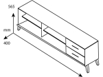 ΕΠΙΠΛΟ ΤΗΛΕΟΡΑΣΗΣ BRUNO PAKOWORLD ΧΡΩΜΑ VISCOUNT - TORO 182X40X56,5ΕΚ