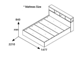 ΚΡΕΒΑΤΙ OLYMPUS PAKOWORLD ΣΕ ΧΡΩΜΑ WENGE 140X200ΕΚ