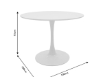 ΤΡΑΠΕΖΙ BALOU PAKOWORLD MDF ΜΑΥΡΟ Φ100X75ΕΚ