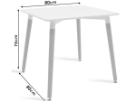 ΤΡΑΠΕΖΙ NATALI PAKOWORLD ΕΠΙΦΑΝΕΙΑ MDF ΜΑΥΡΟ 80X80X75ΕΚ