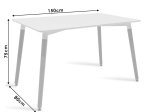 ΤΡΑΠΕΖΙ NATALI PAKOWORLD ΕΠΙΦΑΝΕΙΑ MDF ΛΕΥΚΟ 150X80X75ΕΚ