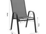 ΤΡΑΠΕΖΑΡΙΑ VALOR-CALAN ΣΕΤ 5ΤΕΜ PAKOWORLD ΜΕΤΑΛΛΟ-TEXTILENE ΚΑΦΕ 110X60X70ΕΚ