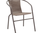 TΡΑΠΕΖΑΡΙΑ OBBI-WATSON PAKOWORLD ΣΕΤ 5ΤΕΜ ΚΑΦΕ ΜΕΤΑΛΛΟ-PE RATTAN 80X80X70ΕΚ