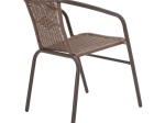 TΡΑΠΕΖΑΡΙΑ OBBI-WATSON PAKOWORLD ΣΕΤ 5ΤΕΜ ΚΑΦΕ ΜΕΤΑΛΛΟ-PE RATTAN 80X80X70ΕΚ
