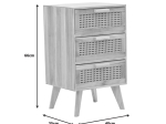 ΚΟΜΟΔΙΝΟ AMADEUS PAKOWORLD ΞΥΛΟ ΣΕ ΦΥΣΙΚΗ ΑΠΟΧΡΩΣΗ 40X35X66ΕΚ