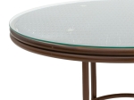 ΤΡΑΠΕΖΙ PAULA PAKOWORLD ΜΕΤΑΛΛΟ-PE RATTAN ΚΑΦΕ Φ60X60ΕΚ
