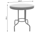 ΤΡΑΠΕΖΙ PAULA PAKOWORLD ΜΕΤΑΛΛΟ-PE RATTAN ΚΑΦΕ Φ60X60ΕΚ