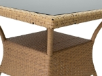 ΤΡΑΠΕΖΙ LAURA PAKOWORLD ΜΕΤΑΛΛΟ-PE RATTAN ΦΥΣΙΚΟ 80X80X75ΕΚ