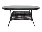 ΤΡΑΠΕΖΙ CELLIN PAKOWORLD ΜΕΤΑΛΛΟ-PE RATTAN ΚΑΦΕ 160X80X77ΕΚ