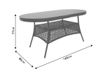 ΤΡΑΠΕΖΙ CELLIN PAKOWORLD ΜΕΤΑΛΛΟ-PE RATTAN ΚΑΦΕ 160X80X77ΕΚ
