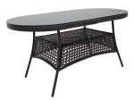 ΤΡΑΠΕΖΙ CELLIN PAKOWORLD ΜΕΤΑΛΛΟ-PE RATTAN ΚΑΦΕ 160X80X77ΕΚ