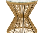 ΤΡΑΠΕΖΙ MABIL PAKOWORLD RATTAN ΦΥΣΙΚΟ-ΓΥΑΛΙ Φ50X55ΕΚ